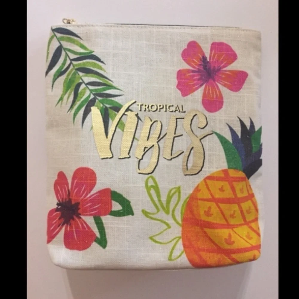 Bath & Body Cosmetic Medium Shimmer Tropical Pouch BNWT